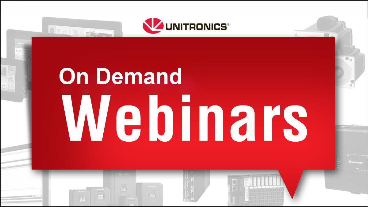 Unitronics er en ledende leverandør av automasjonsløsninger for industrielle prosesser. Unitronics tilbyr en rekke On Demand Webinarer du kan se her.

 